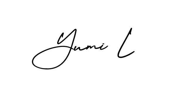 Once you've used our free online signature maker to create your best signature AmerikaSignatureDemo-Regular style, it's time to enjoy all of the benefits that Yumi L name signing documents. Yumi L signature style 3 images and pictures png