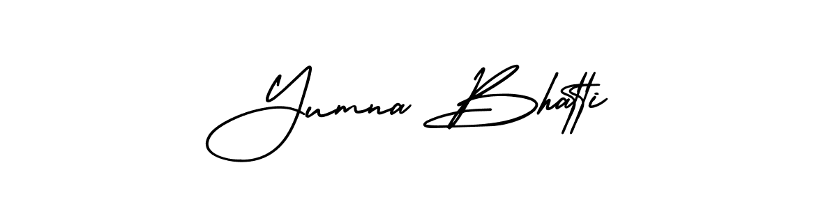 Create a beautiful signature design for name Yumna Bhatti. With this signature (AmerikaSignatureDemo-Regular) fonts, you can make a handwritten signature for free. Yumna Bhatti signature style 3 images and pictures png