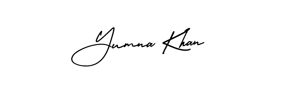 Make a short Yumna Khan signature style. Manage your documents anywhere anytime using AmerikaSignatureDemo-Regular. Create and add eSignatures, submit forms, share and send files easily. Yumna Khan signature style 3 images and pictures png