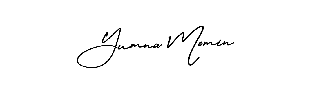 How to make Yumna Momin signature? AmerikaSignatureDemo-Regular is a professional autograph style. Create handwritten signature for Yumna Momin name. Yumna Momin signature style 3 images and pictures png