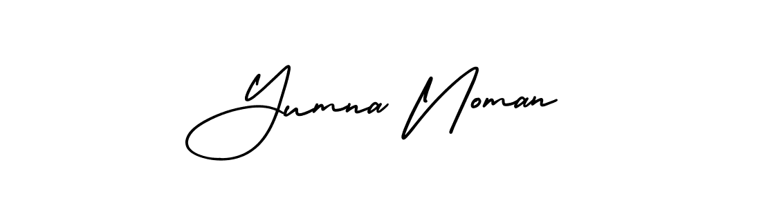 Design your own signature with our free online signature maker. With this signature software, you can create a handwritten (AmerikaSignatureDemo-Regular) signature for name Yumna Noman. Yumna Noman signature style 3 images and pictures png
