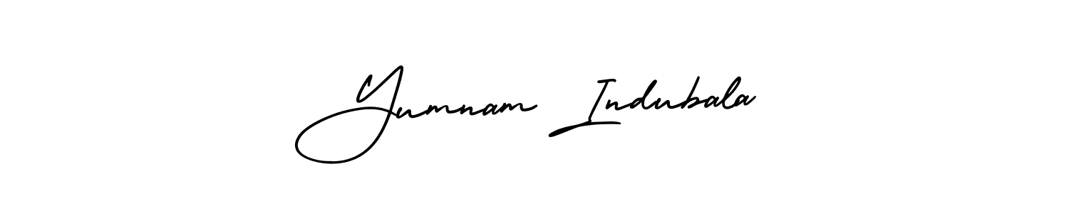 Create a beautiful signature design for name Yumnam Indubala. With this signature (AmerikaSignatureDemo-Regular) fonts, you can make a handwritten signature for free. Yumnam Indubala signature style 3 images and pictures png