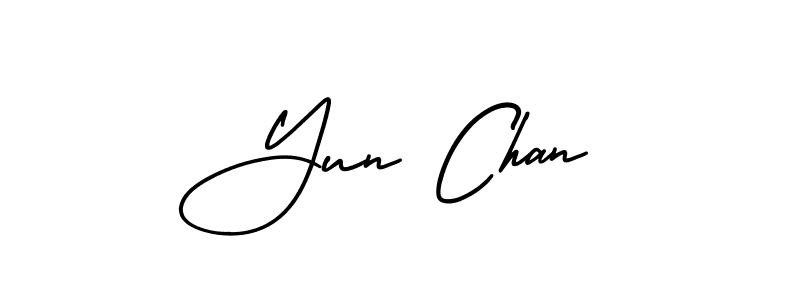 Use a signature maker to create a handwritten signature online. With this signature software, you can design (AmerikaSignatureDemo-Regular) your own signature for name Yun Chan. Yun Chan signature style 3 images and pictures png
