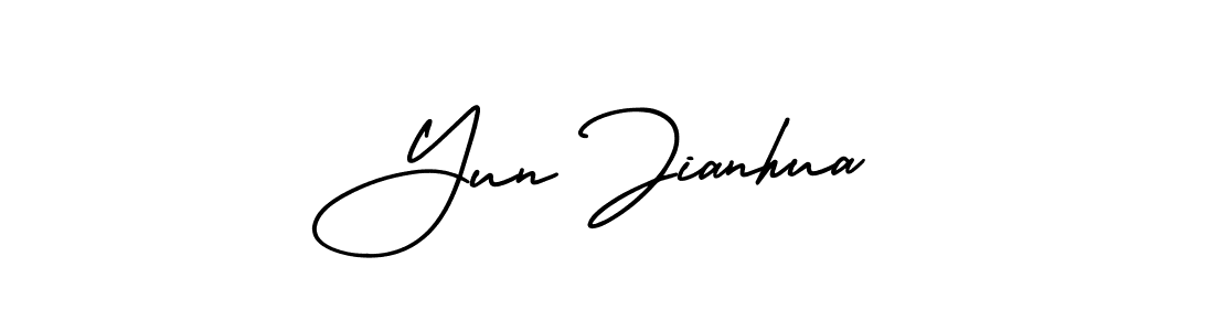 Similarly AmerikaSignatureDemo-Regular is the best handwritten signature design. Signature creator online .You can use it as an online autograph creator for name Yun Jianhua. Yun Jianhua signature style 3 images and pictures png