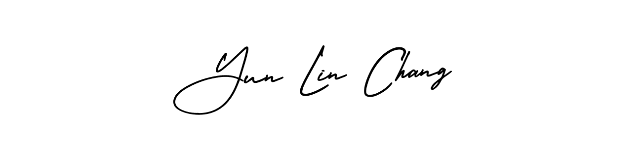 How to Draw Yun Lin Chang signature style? AmerikaSignatureDemo-Regular is a latest design signature styles for name Yun Lin Chang. Yun Lin Chang signature style 3 images and pictures png