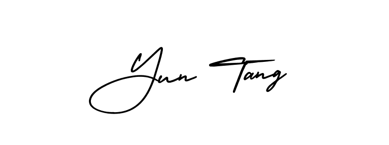 Also You can easily find your signature by using the search form. We will create Yun Tang name handwritten signature images for you free of cost using AmerikaSignatureDemo-Regular sign style. Yun Tang signature style 3 images and pictures png