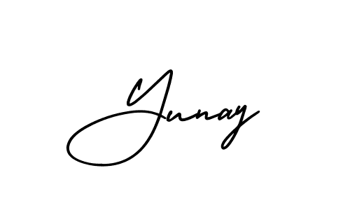 Design your own signature with our free online signature maker. With this signature software, you can create a handwritten (AmerikaSignatureDemo-Regular) signature for name Yunay. Yunay signature style 3 images and pictures png