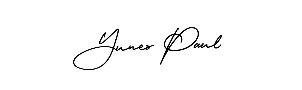 Also we have Yunes Paul name is the best signature style. Create professional handwritten signature collection using AmerikaSignatureDemo-Regular autograph style. Yunes Paul signature style 3 images and pictures png