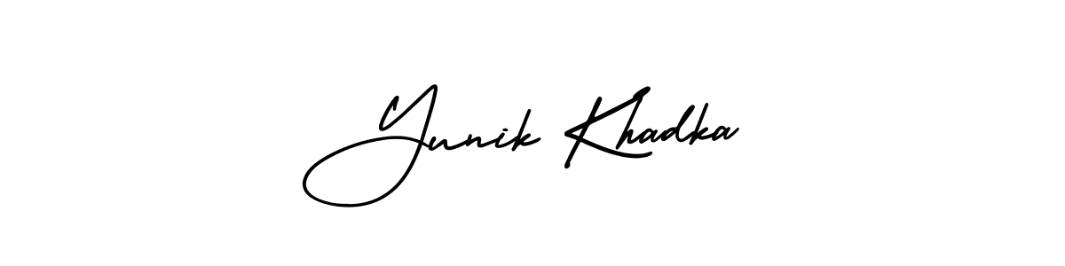 Here are the top 10 professional signature styles for the name Yunik Khadka. These are the best autograph styles you can use for your name. Yunik Khadka signature style 3 images and pictures png