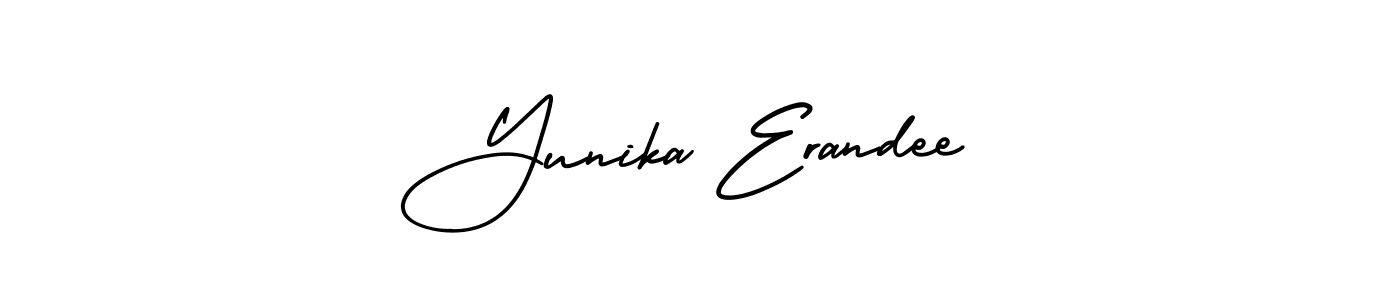 Make a beautiful signature design for name Yunika Erandee. With this signature (AmerikaSignatureDemo-Regular) style, you can create a handwritten signature for free. Yunika Erandee signature style 3 images and pictures png