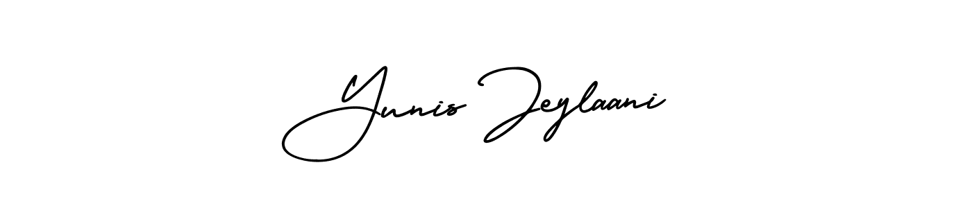 Yunis Jeylaani stylish signature style. Best Handwritten Sign (AmerikaSignatureDemo-Regular) for my name. Handwritten Signature Collection Ideas for my name Yunis Jeylaani. Yunis Jeylaani signature style 3 images and pictures png