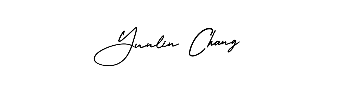 Similarly AmerikaSignatureDemo-Regular is the best handwritten signature design. Signature creator online .You can use it as an online autograph creator for name Yunlin Chang. Yunlin Chang signature style 3 images and pictures png