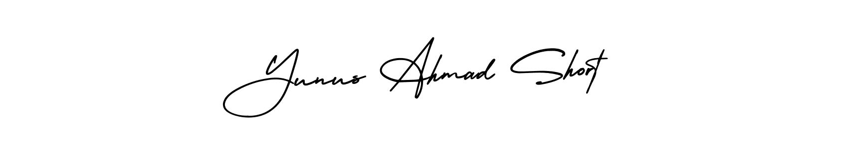 Create a beautiful signature design for name Yunus Ahmad Short. With this signature (AmerikaSignatureDemo-Regular) fonts, you can make a handwritten signature for free. Yunus Ahmad Short signature style 3 images and pictures png