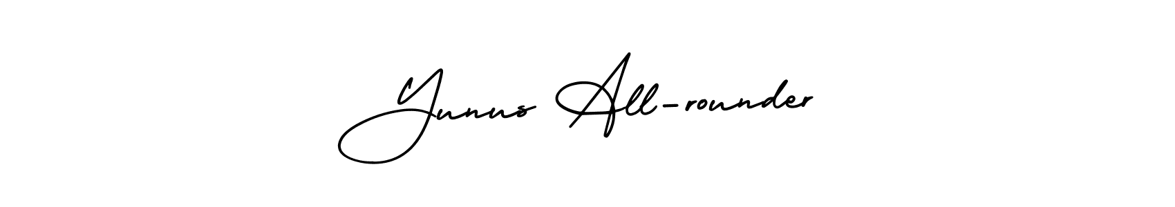 Once you've used our free online signature maker to create your best signature AmerikaSignatureDemo-Regular style, it's time to enjoy all of the benefits that Yunus All-rounder name signing documents. Yunus All-rounder signature style 3 images and pictures png