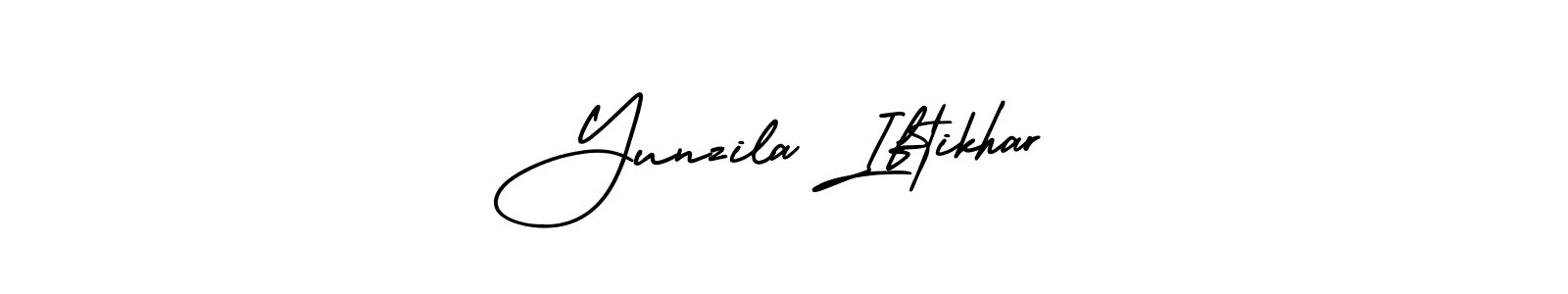 Use a signature maker to create a handwritten signature online. With this signature software, you can design (AmerikaSignatureDemo-Regular) your own signature for name Yunzila Iftikhar. Yunzila Iftikhar signature style 3 images and pictures png