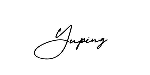 Similarly AmerikaSignatureDemo-Regular is the best handwritten signature design. Signature creator online .You can use it as an online autograph creator for name Yuping. Yuping signature style 3 images and pictures png
