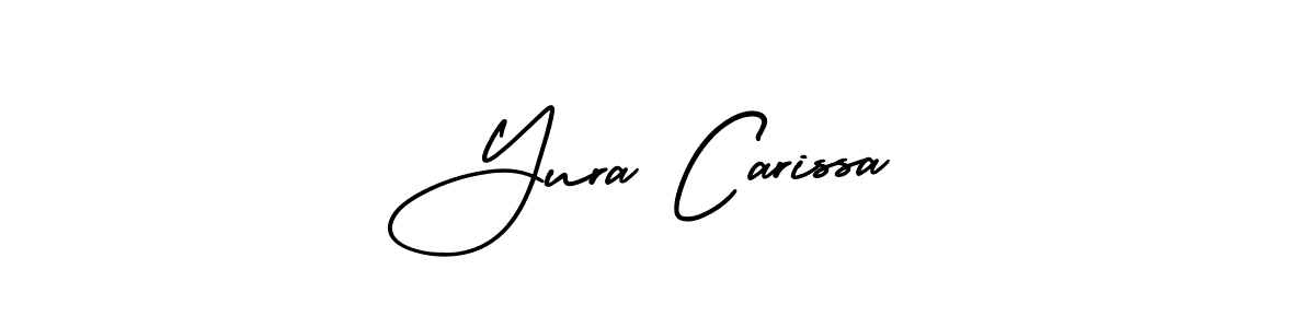 Make a beautiful signature design for name Yura Carissa. With this signature (AmerikaSignatureDemo-Regular) style, you can create a handwritten signature for free. Yura Carissa signature style 3 images and pictures png