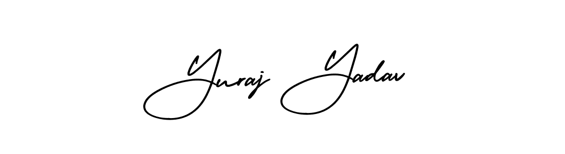 Use a signature maker to create a handwritten signature online. With this signature software, you can design (AmerikaSignatureDemo-Regular) your own signature for name Yuraj Yadav. Yuraj Yadav signature style 3 images and pictures png