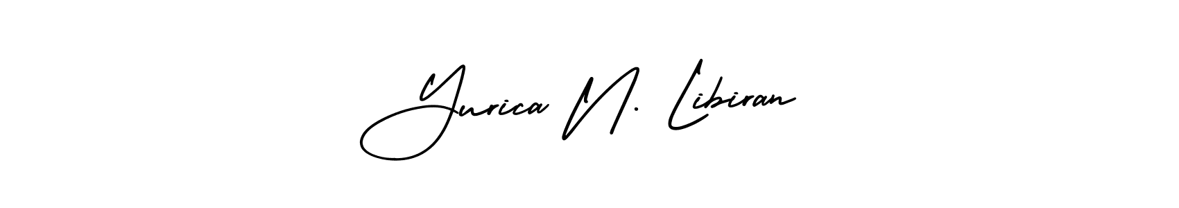 Use a signature maker to create a handwritten signature online. With this signature software, you can design (AmerikaSignatureDemo-Regular) your own signature for name Yurica N. Libiran. Yurica N. Libiran signature style 3 images and pictures png