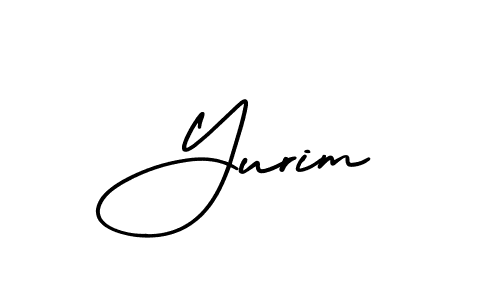 Yurim stylish signature style. Best Handwritten Sign (AmerikaSignatureDemo-Regular) for my name. Handwritten Signature Collection Ideas for my name Yurim. Yurim signature style 3 images and pictures png
