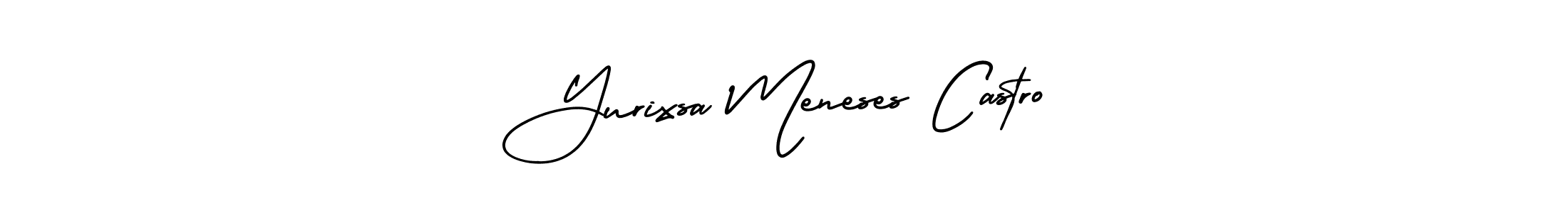 Yurixsa Meneses Castro stylish signature style. Best Handwritten Sign (AmerikaSignatureDemo-Regular) for my name. Handwritten Signature Collection Ideas for my name Yurixsa Meneses Castro. Yurixsa Meneses Castro signature style 3 images and pictures png