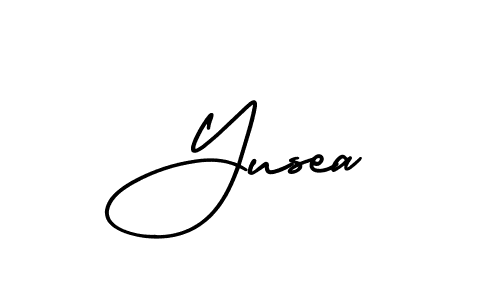 Create a beautiful signature design for name Yusea. With this signature (AmerikaSignatureDemo-Regular) fonts, you can make a handwritten signature for free. Yusea signature style 3 images and pictures png