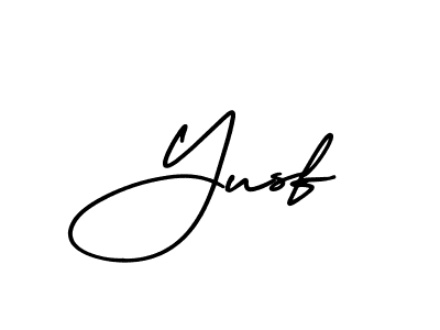 How to make Yusf name signature. Use AmerikaSignatureDemo-Regular style for creating short signs online. This is the latest handwritten sign. Yusf signature style 3 images and pictures png