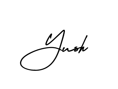 How to make Yush signature? AmerikaSignatureDemo-Regular is a professional autograph style. Create handwritten signature for Yush name. Yush signature style 3 images and pictures png