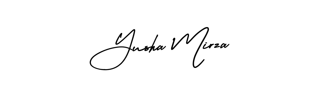 Create a beautiful signature design for name Yusha Mirza. With this signature (AmerikaSignatureDemo-Regular) fonts, you can make a handwritten signature for free. Yusha Mirza signature style 3 images and pictures png