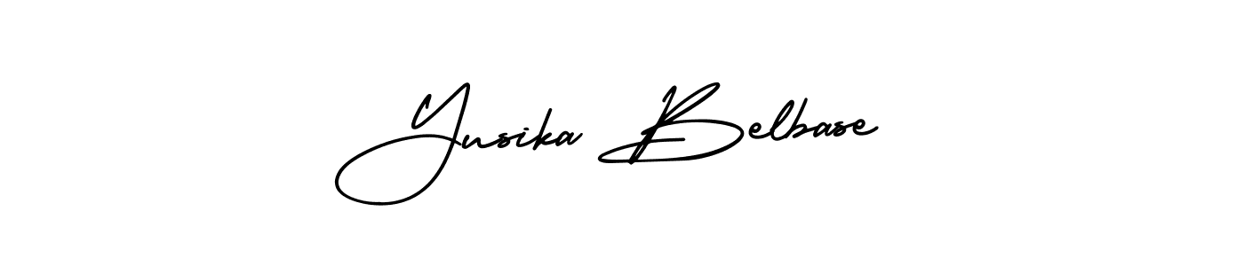 Also we have Yusika Belbase name is the best signature style. Create professional handwritten signature collection using AmerikaSignatureDemo-Regular autograph style. Yusika Belbase signature style 3 images and pictures png