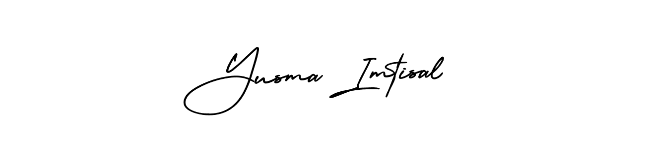 Create a beautiful signature design for name Yusma Imtisal. With this signature (AmerikaSignatureDemo-Regular) fonts, you can make a handwritten signature for free. Yusma Imtisal signature style 3 images and pictures png