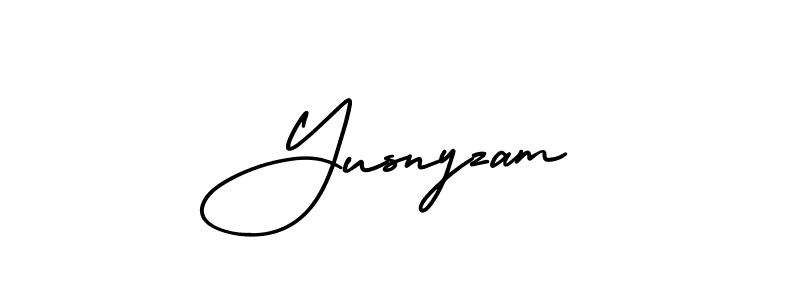 This is the best signature style for the Yusnyzam name. Also you like these signature font (AmerikaSignatureDemo-Regular). Mix name signature. Yusnyzam signature style 3 images and pictures png