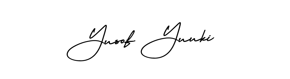 Make a beautiful signature design for name Yusof Yuuki. With this signature (AmerikaSignatureDemo-Regular) style, you can create a handwritten signature for free. Yusof Yuuki signature style 3 images and pictures png