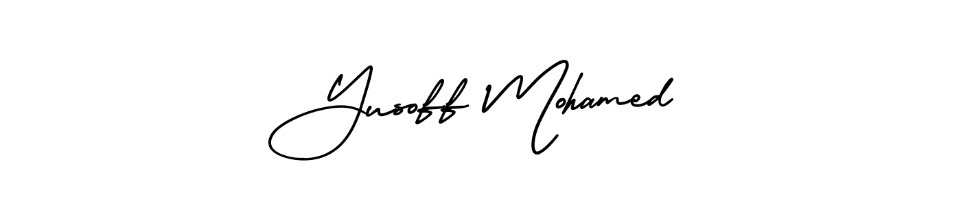 if you are searching for the best signature style for your name Yusoff Mohamed. so please give up your signature search. here we have designed multiple signature styles  using AmerikaSignatureDemo-Regular. Yusoff Mohamed signature style 3 images and pictures png