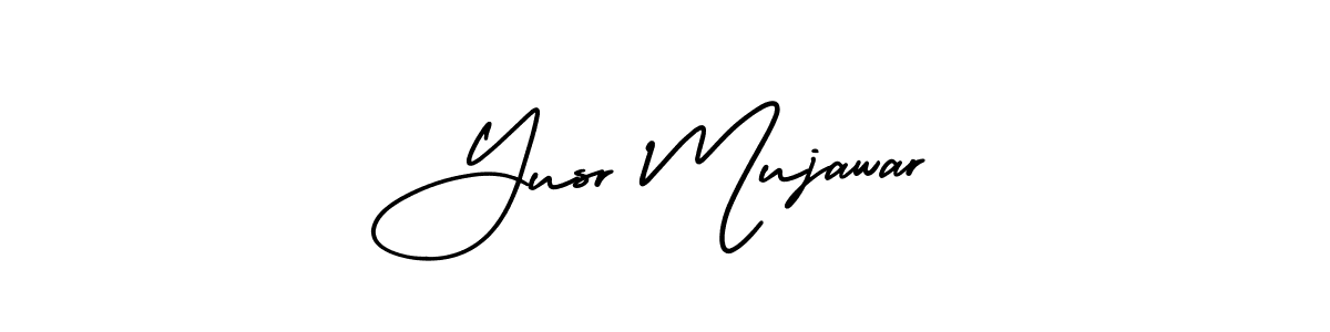 if you are searching for the best signature style for your name Yusr Mujawar. so please give up your signature search. here we have designed multiple signature styles  using AmerikaSignatureDemo-Regular. Yusr Mujawar signature style 3 images and pictures png