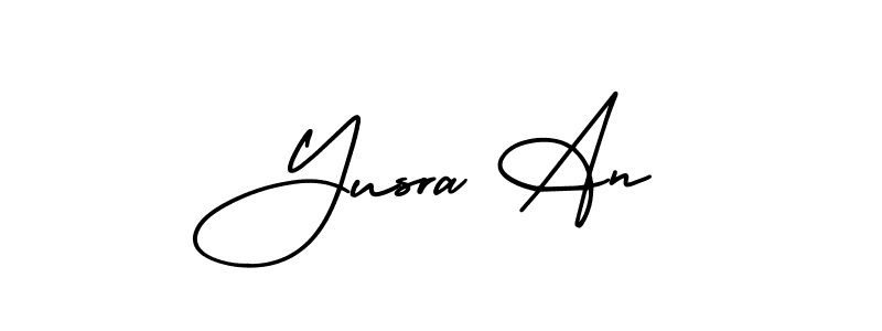 Design your own signature with our free online signature maker. With this signature software, you can create a handwritten (AmerikaSignatureDemo-Regular) signature for name Yusra An. Yusra An signature style 3 images and pictures png