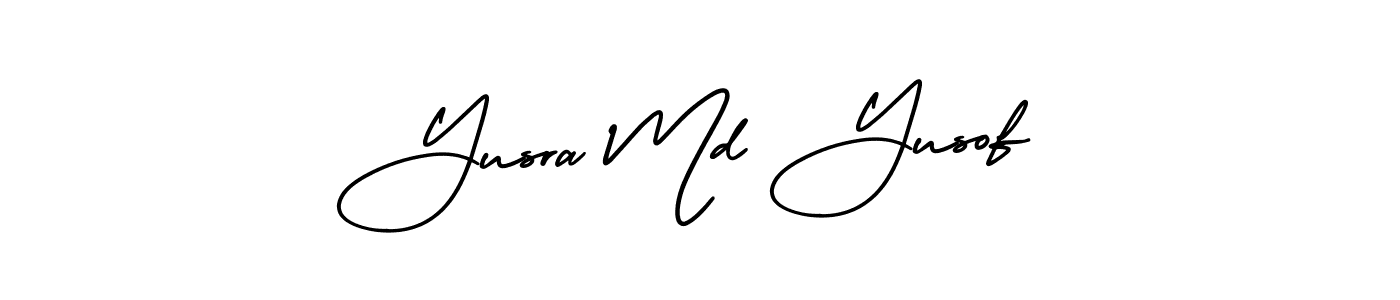 Also You can easily find your signature by using the search form. We will create Yusra Md Yusof name handwritten signature images for you free of cost using AmerikaSignatureDemo-Regular sign style. Yusra Md Yusof signature style 3 images and pictures png