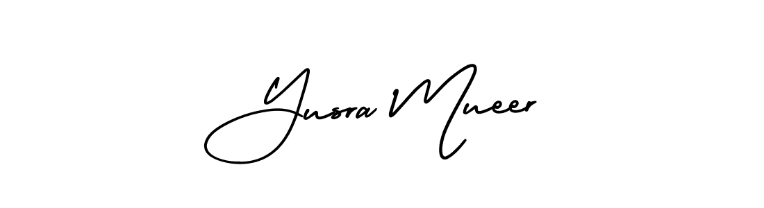 Also You can easily find your signature by using the search form. We will create Yusra Mueer name handwritten signature images for you free of cost using AmerikaSignatureDemo-Regular sign style. Yusra Mueer signature style 3 images and pictures png