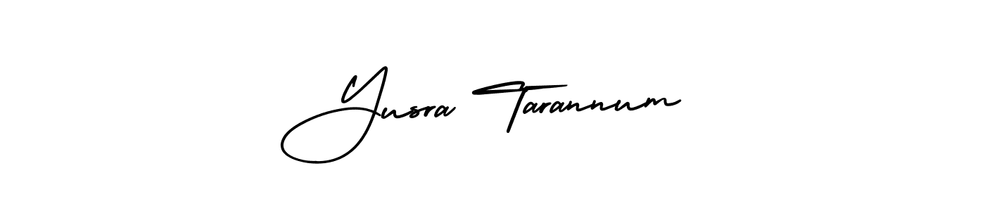 Design your own signature with our free online signature maker. With this signature software, you can create a handwritten (AmerikaSignatureDemo-Regular) signature for name Yusra Tarannum. Yusra Tarannum signature style 3 images and pictures png