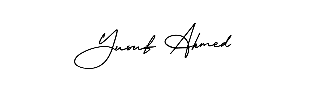 Also You can easily find your signature by using the search form. We will create Yusuf Ahmed name handwritten signature images for you free of cost using AmerikaSignatureDemo-Regular sign style. Yusuf Ahmed signature style 3 images and pictures png