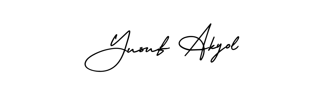 Design your own signature with our free online signature maker. With this signature software, you can create a handwritten (AmerikaSignatureDemo-Regular) signature for name Yusuf Akyol. Yusuf Akyol signature style 3 images and pictures png