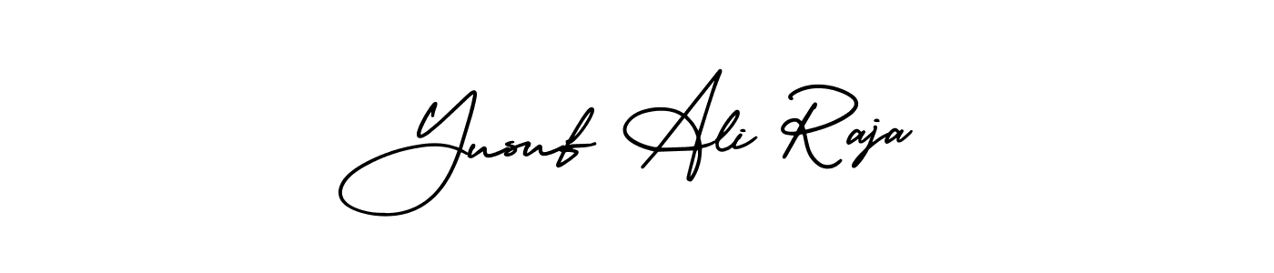 How to make Yusuf Ali Raja name signature. Use AmerikaSignatureDemo-Regular style for creating short signs online. This is the latest handwritten sign. Yusuf Ali Raja signature style 3 images and pictures png