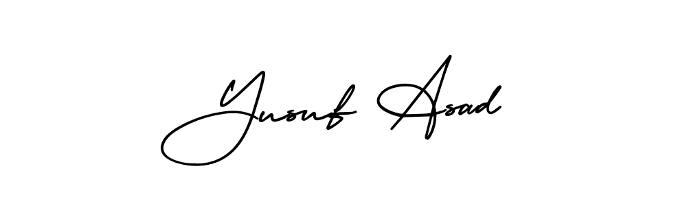 Yusuf Asad stylish signature style. Best Handwritten Sign (AmerikaSignatureDemo-Regular) for my name. Handwritten Signature Collection Ideas for my name Yusuf Asad. Yusuf Asad signature style 3 images and pictures png