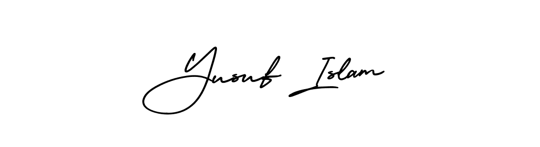 Yusuf Islam stylish signature style. Best Handwritten Sign (AmerikaSignatureDemo-Regular) for my name. Handwritten Signature Collection Ideas for my name Yusuf Islam. Yusuf Islam signature style 3 images and pictures png