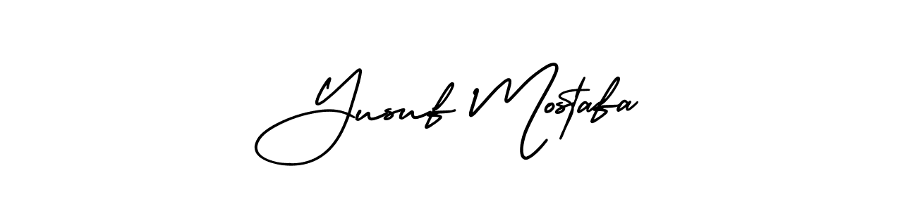 How to Draw Yusuf Mostafa signature style? AmerikaSignatureDemo-Regular is a latest design signature styles for name Yusuf Mostafa. Yusuf Mostafa signature style 3 images and pictures png