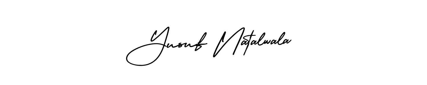 How to Draw Yusuf Natalwala signature style? AmerikaSignatureDemo-Regular is a latest design signature styles for name Yusuf Natalwala. Yusuf Natalwala signature style 3 images and pictures png