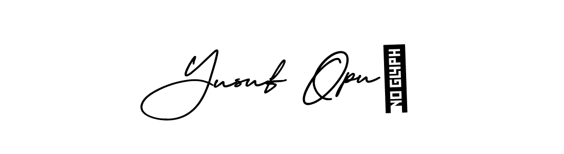 Similarly AmerikaSignatureDemo-Regular is the best handwritten signature design. Signature creator online .You can use it as an online autograph creator for name Yusuf Opuş. Yusuf Opuş signature style 3 images and pictures png