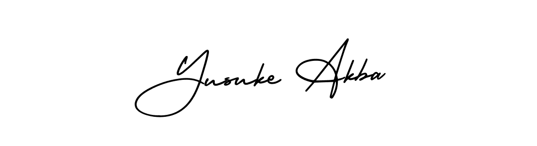 Use a signature maker to create a handwritten signature online. With this signature software, you can design (AmerikaSignatureDemo-Regular) your own signature for name Yusuke Akba. Yusuke Akba signature style 3 images and pictures png