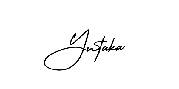 Also we have Yutaka name is the best signature style. Create professional handwritten signature collection using AmerikaSignatureDemo-Regular autograph style. Yutaka signature style 3 images and pictures png