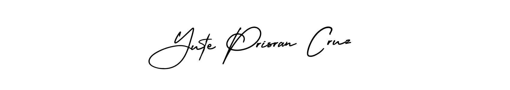 How to make Yute Prisran Cruz name signature. Use AmerikaSignatureDemo-Regular style for creating short signs online. This is the latest handwritten sign. Yute Prisran Cruz signature style 3 images and pictures png